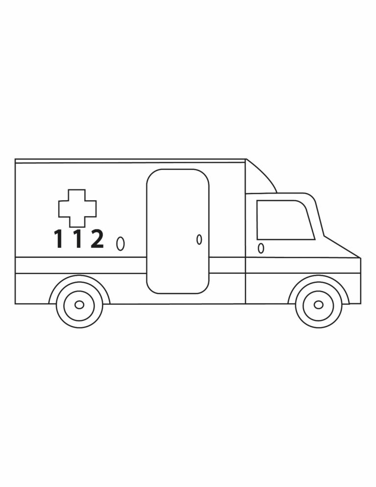 Krankenwagen Ausmalbilder ᗎ Zum Ausmalen – Malvorlage