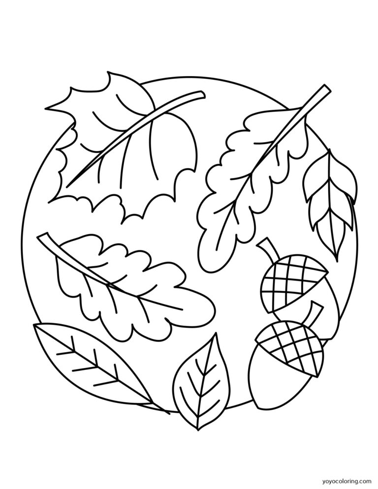 Autumn Coloring Pages ᗎ Coloring book – Coloring Template