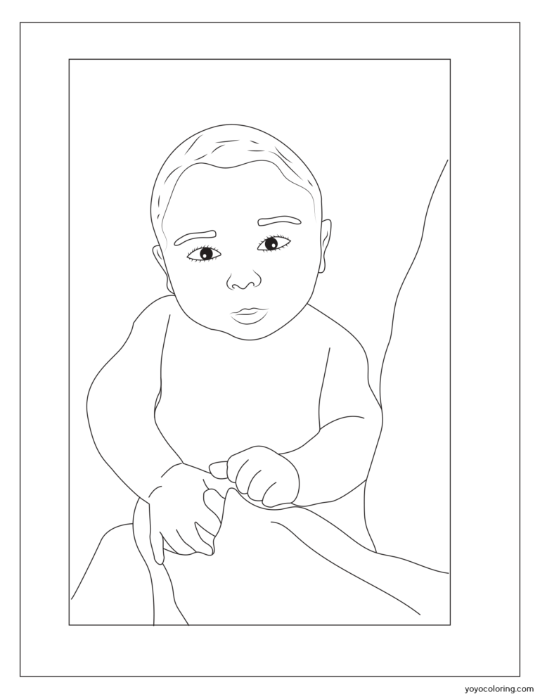 Dibujos para colorear de bebés ᗎ Libro para colorear – Plantilla para colorear