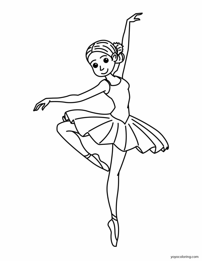 Ballerina Coloring Pages ᗎ Coloring book – Coloring Template