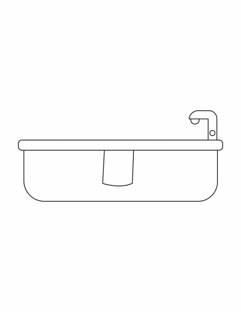Bathtub Coloring Pages ᗎ Coloring book – Coloring Template
