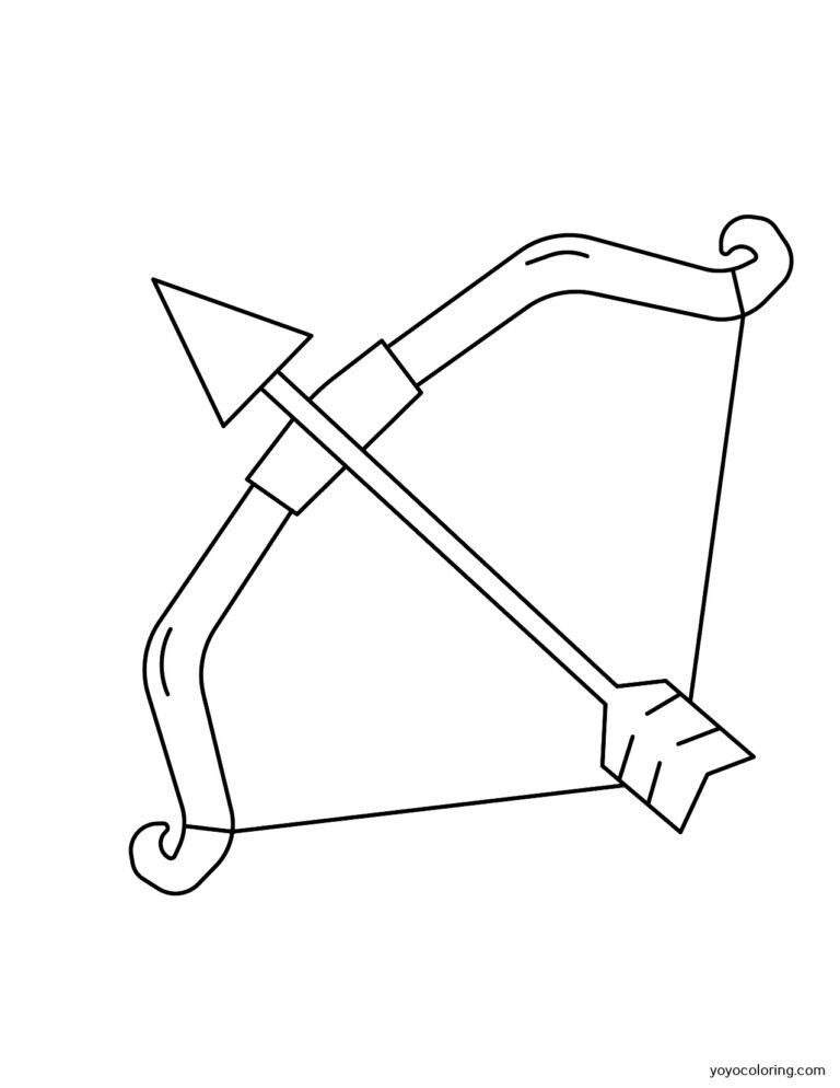 Bow and arrow Coloring Pages ᗎ Coloring book – Coloring Template