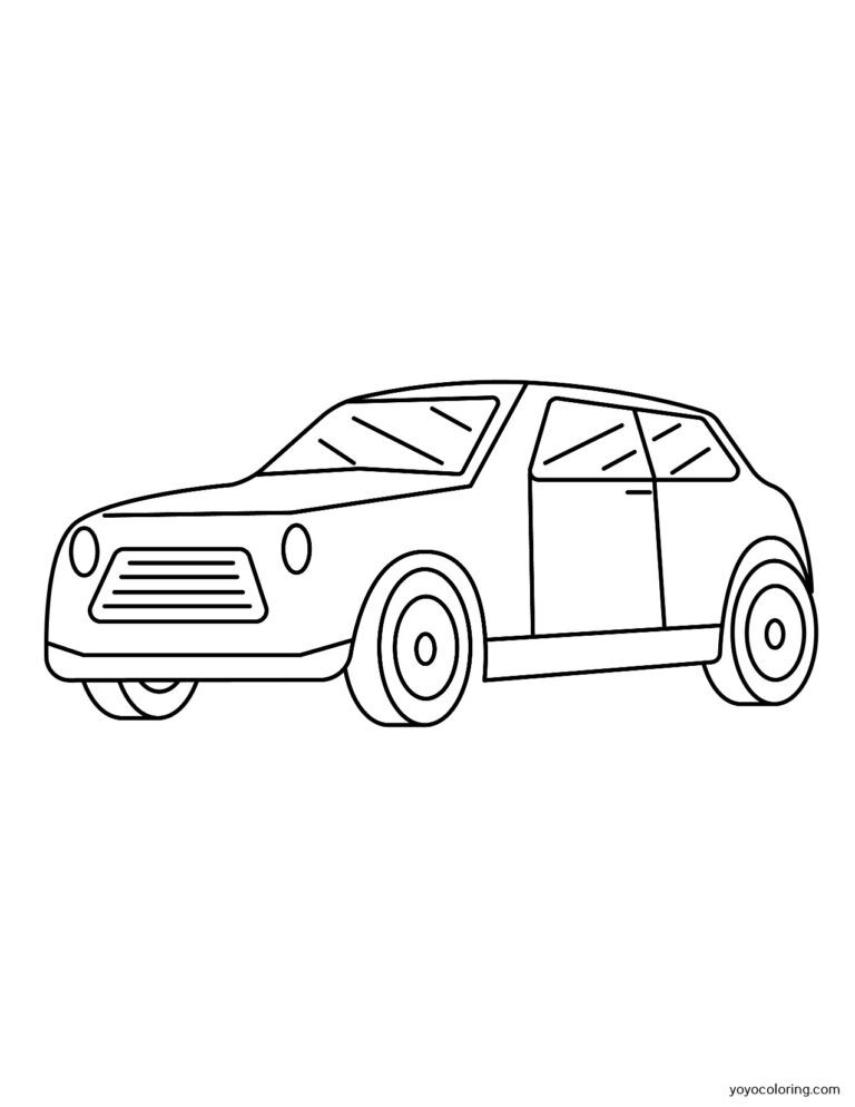 Dibujos para colorear de coches ᗎ Libro para colorear – Plantilla para colorear