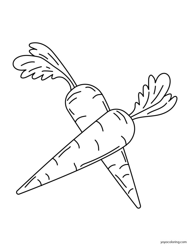 Carrot Coloring Pages ᗎ Coloring book – Coloring Template