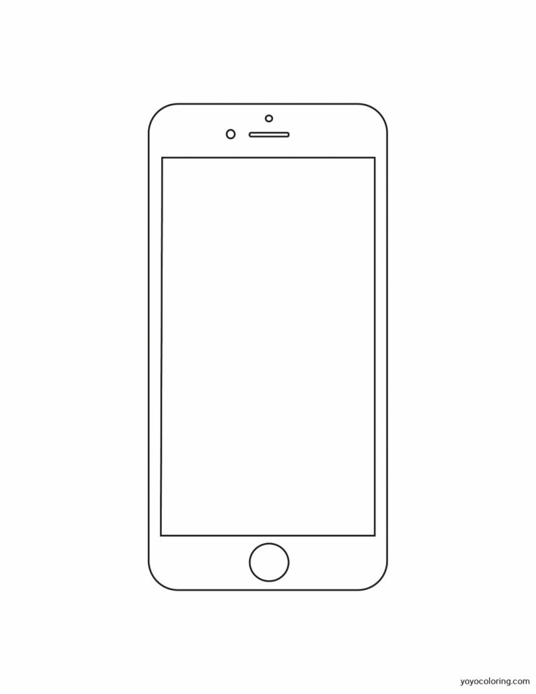 Cell phone Coloring Pages ᗎ Coloring book – Coloring Template