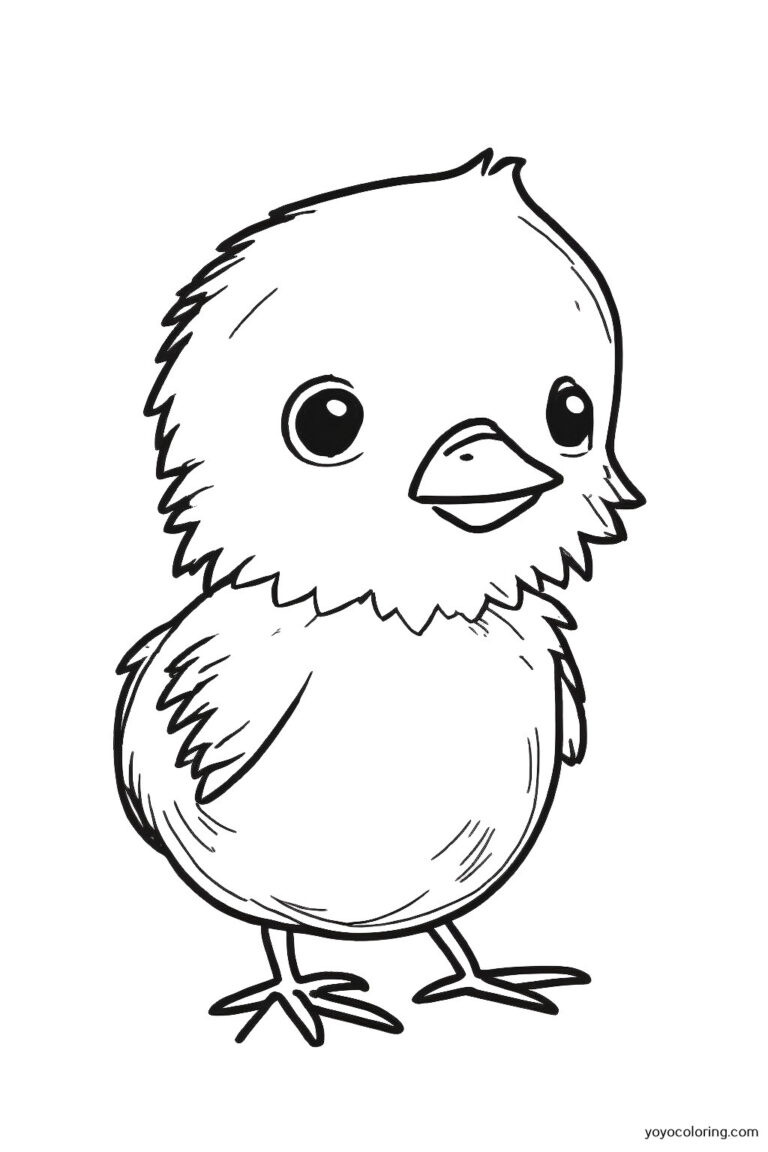 Chick Coloring Pages ᗎ Coloring book – Coloring Template