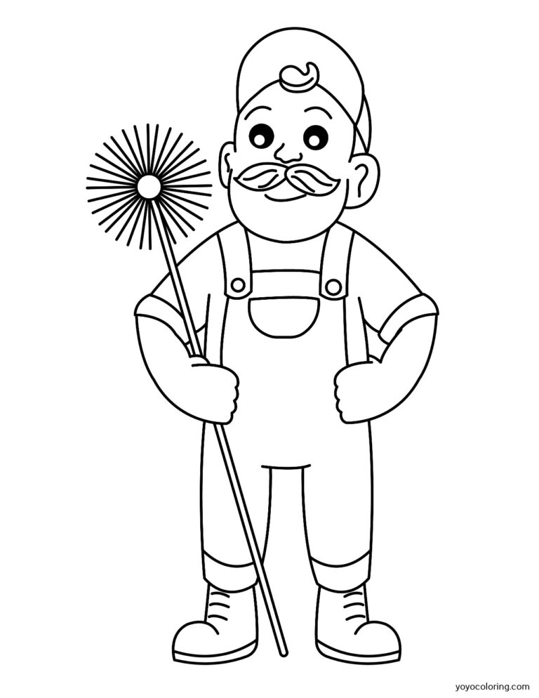 Chimney Sweeper Coloring Pages ᗎ Libro para colorear – Plantilla para colorear