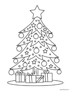 Lesen Sie mehr über den Artikel Christmas tree Coloring Pages ᗎ Coloring book – Coloring Template