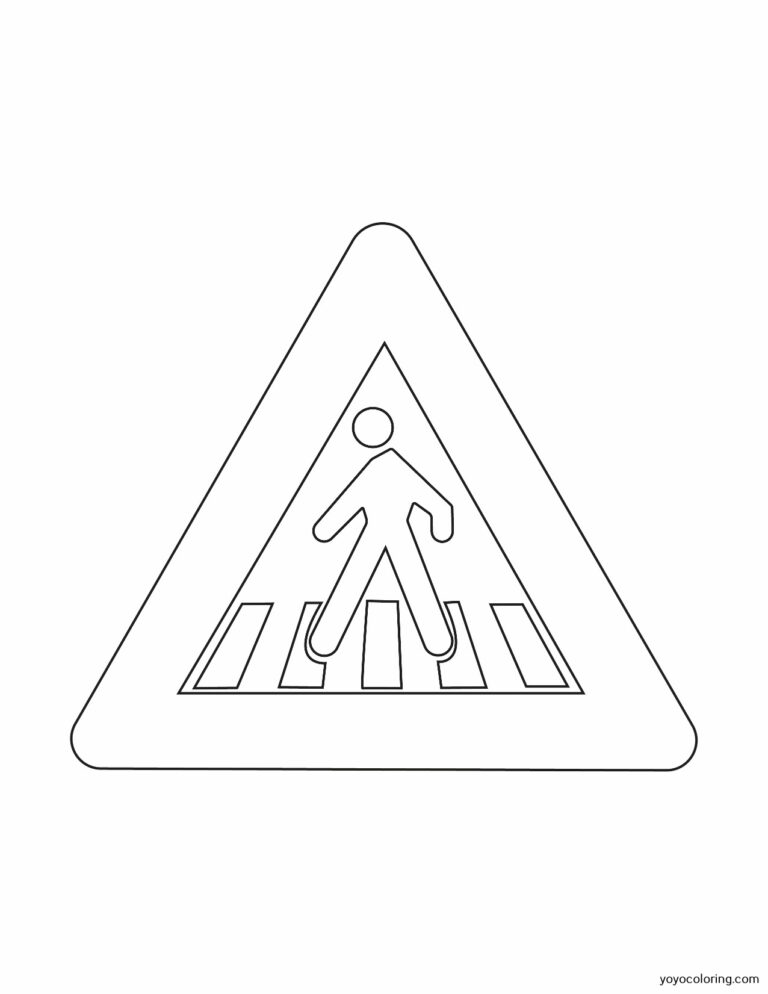 Crosswalk Coloring Pages ᗎ Coloring book – Coloring Template
