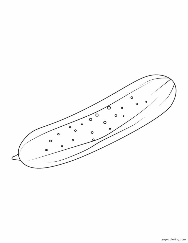 Cucumber Coloring Pages ᗎ Coloring book – Coloring Template
