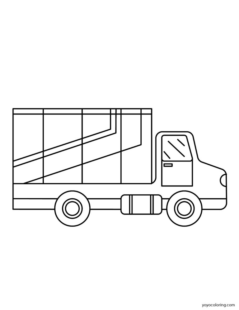 Delivery truck Coloring Pages ᗎ Coloring book – Coloring Template