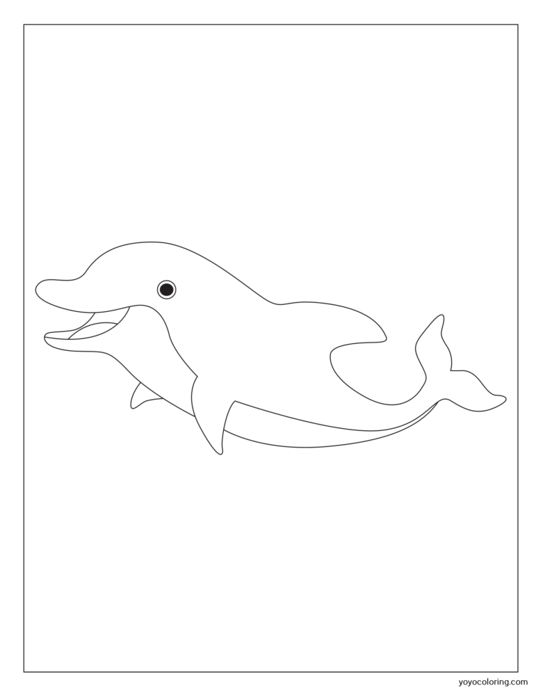 Dolphin Coloring Pages ᗎ Coloring book – Coloring Template