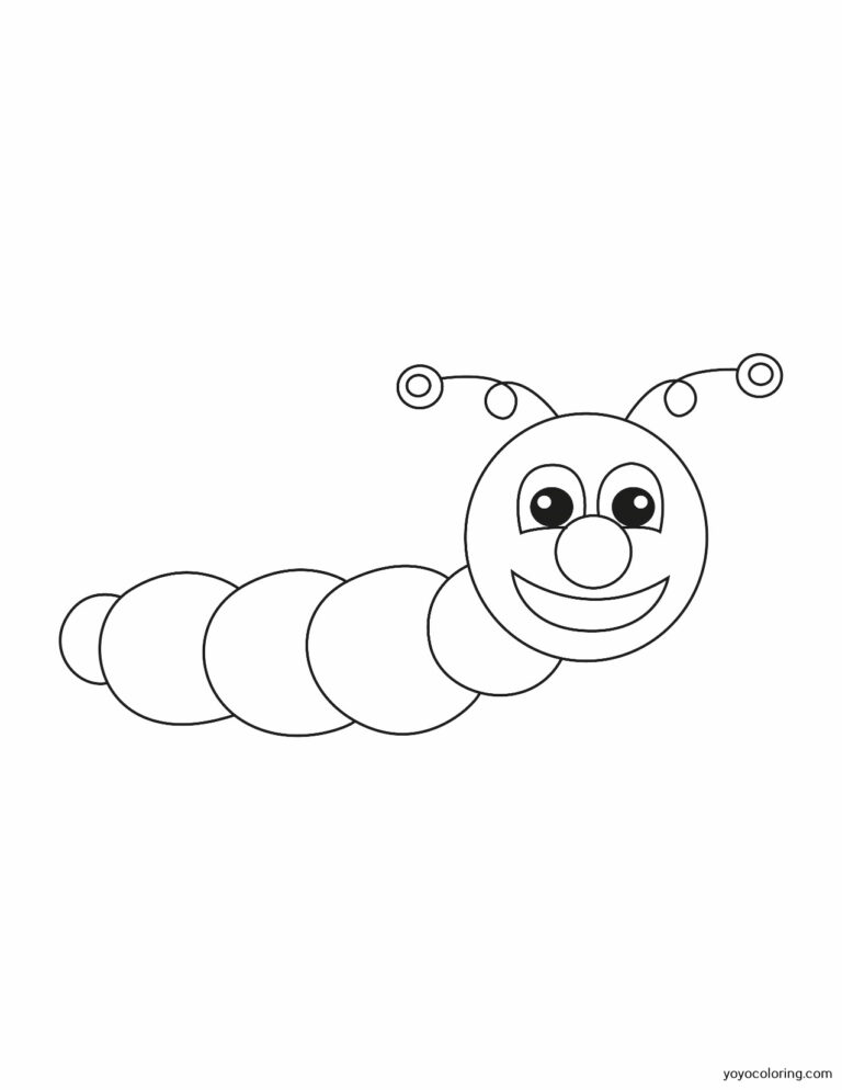 Earthworm Coloring Pages ᗎ Coloring book – Coloring Template