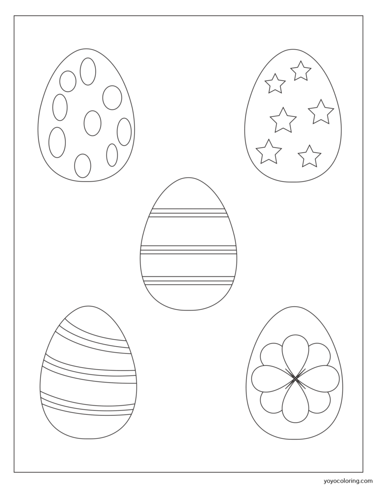 Ostereier Ausmalbilder ᗎ Zum Ausmalen – Malvorlage