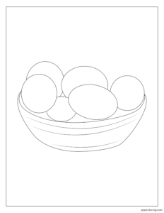 Read more about the article Egg Coloring Pages ᗎ Coloring book – Coloring Template
