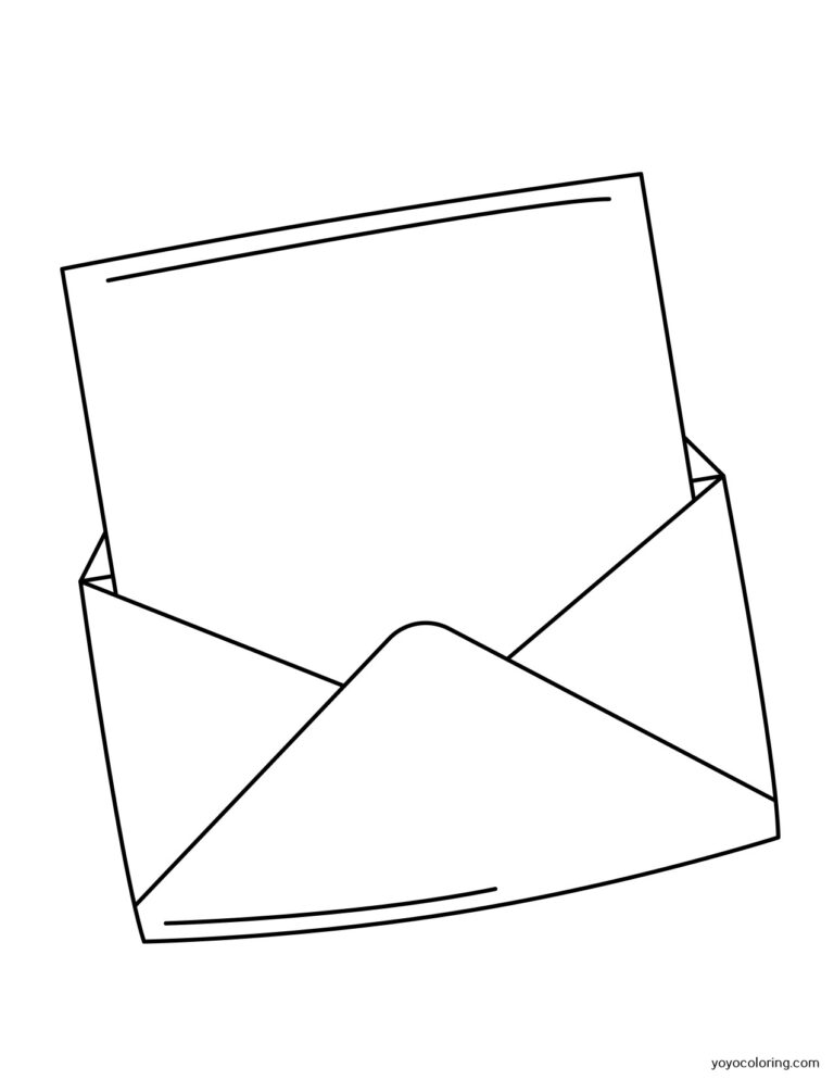 Envelope Coloring Pages ᗎ Coloring book – Coloring Template