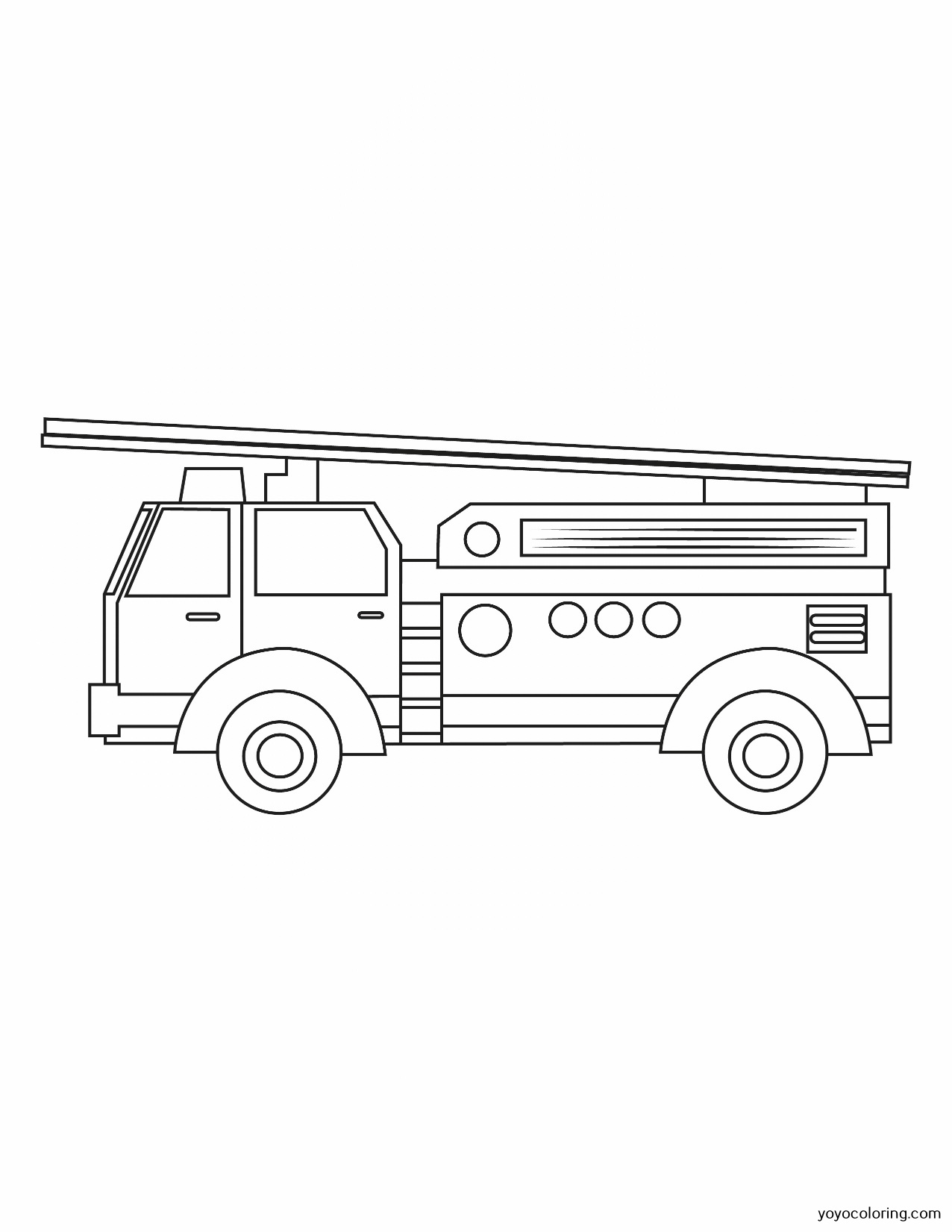  Ausmalbilder Feuerwehrauto ᗎ Malvorlage zum Ausdrucken Motiv 