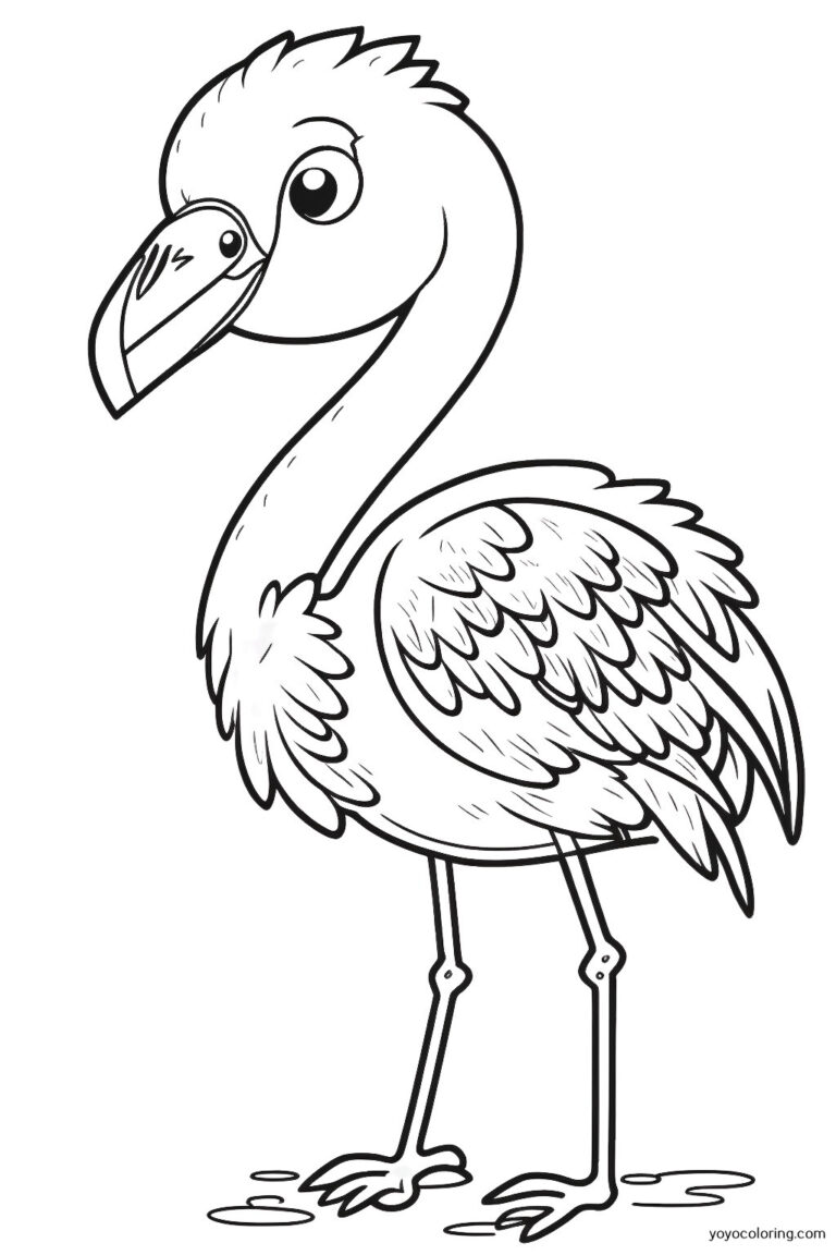 Flamingo Coloring Pages ᗎ Coloring book – Coloring Template