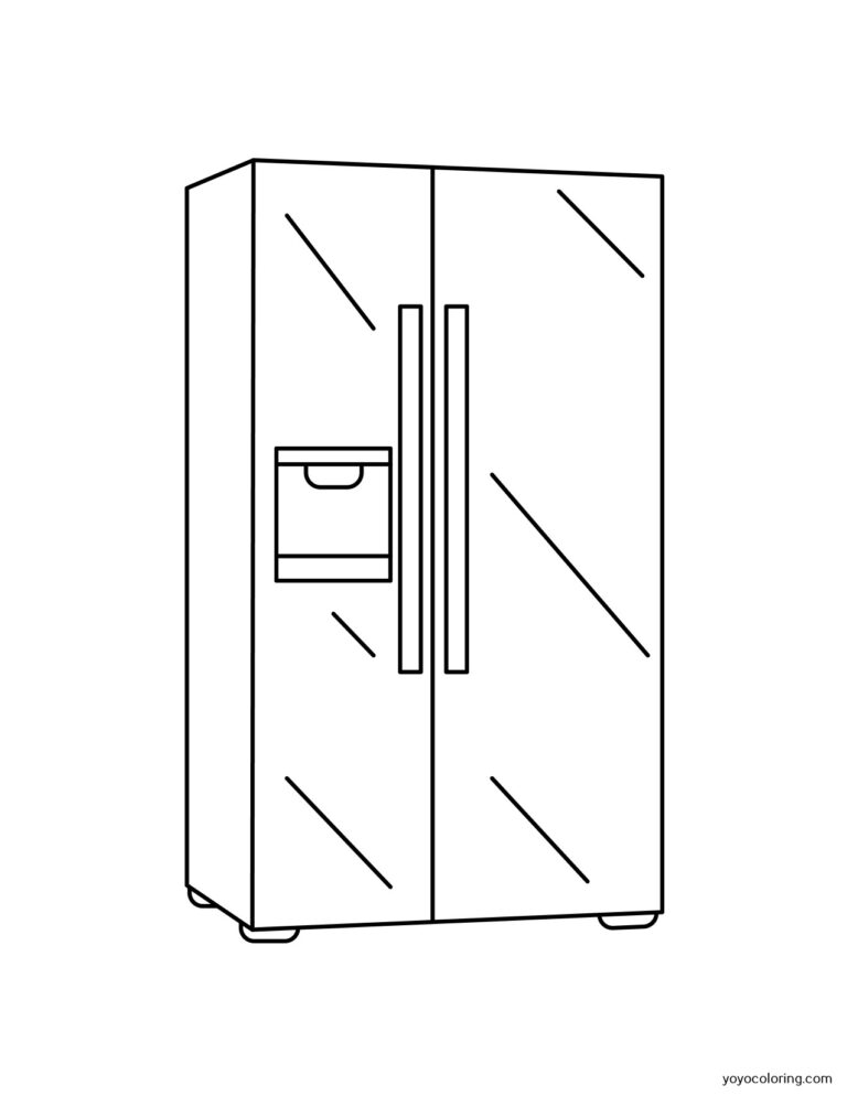 Kühlschrank Ausmalbilder ᗎ Zum Ausmalen – Malvorlage