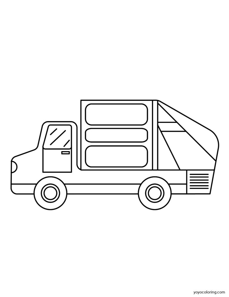 Garbage Truck Coloring Pages ᗎ Coloring book – Coloring Template