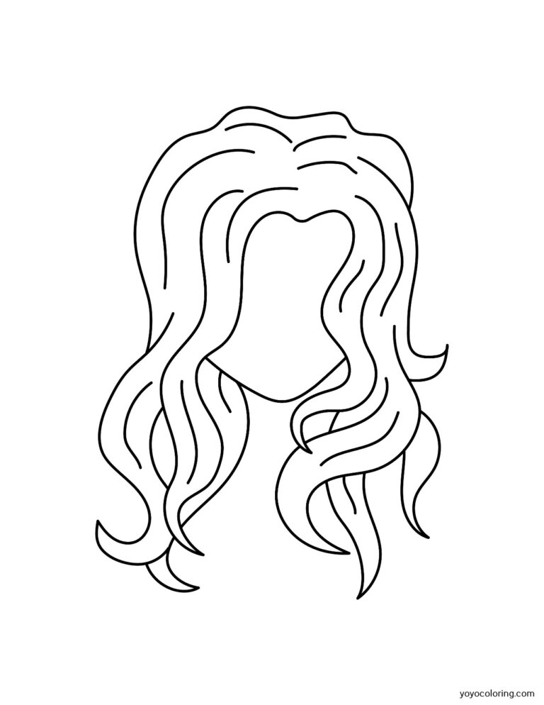 Dibujos para colorear cabello ᗎ Libro para colorear – Plantilla para colorear