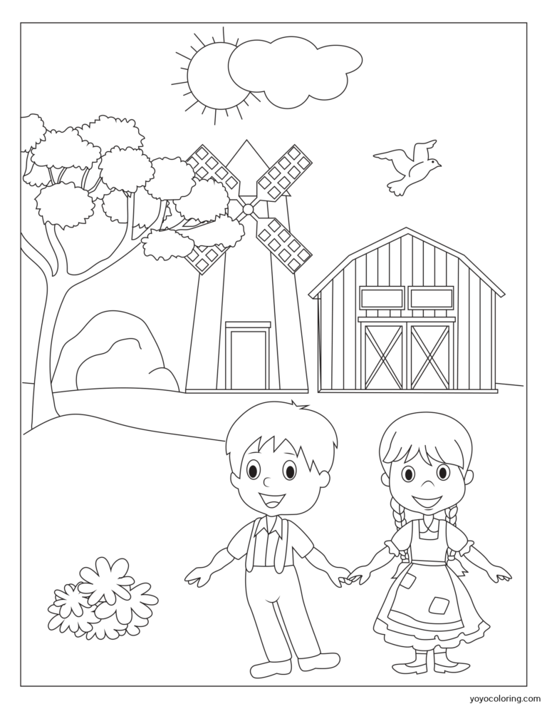 Hansel and Gretel Coloring Pages ᗎ Coloring book – Coloring Template