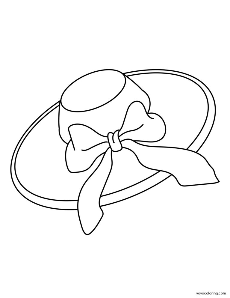 Hat Coloring Pages ᗎ Coloring book – Coloring Template