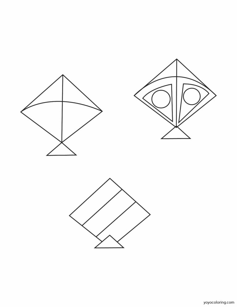 Kite Coloring Pages