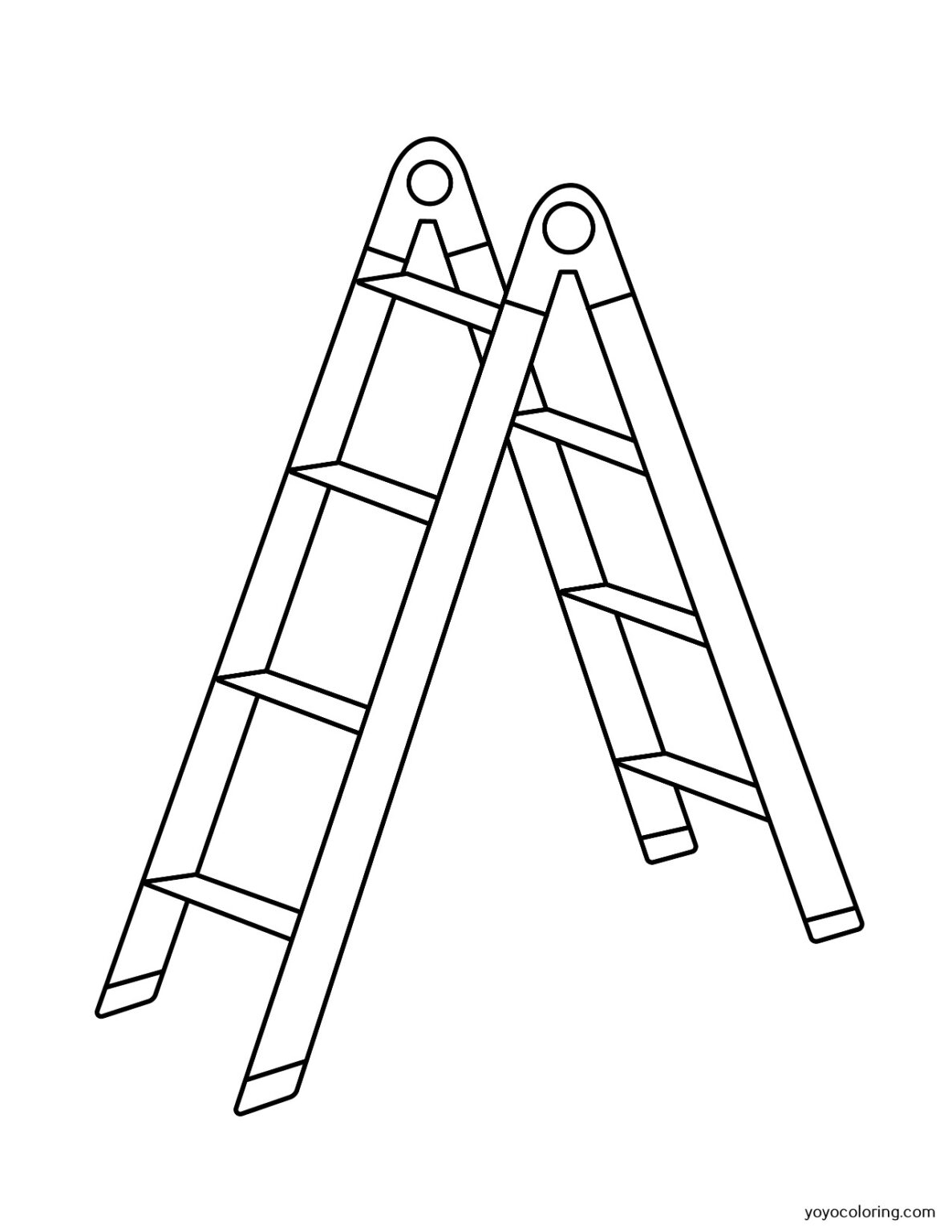 Ladder coloring pages printable painting template