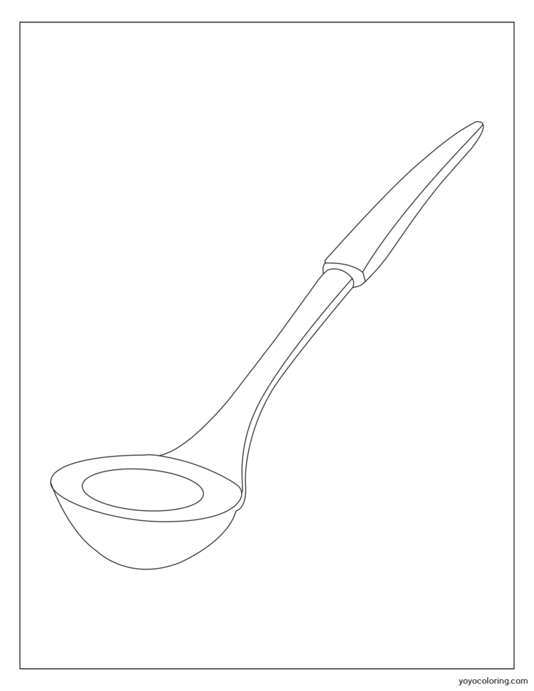 Cucharón para colorear ᗎ Libro para colorear – Plantilla para colorear