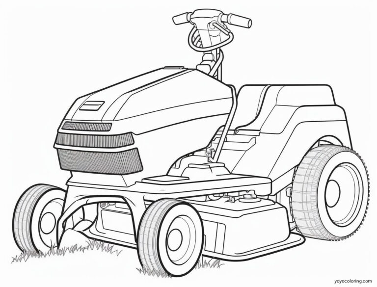 Lawn mower Coloring Pages ᗎ Coloring book – Coloring Template
