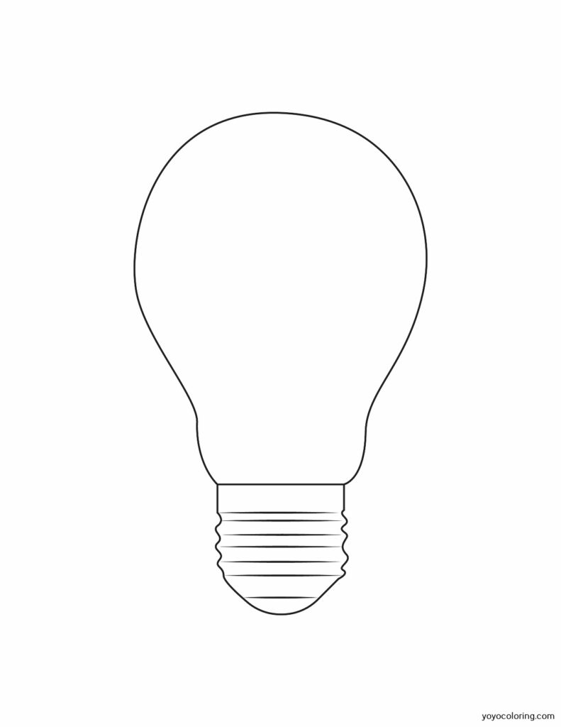 Light Bulb Coloring Pages