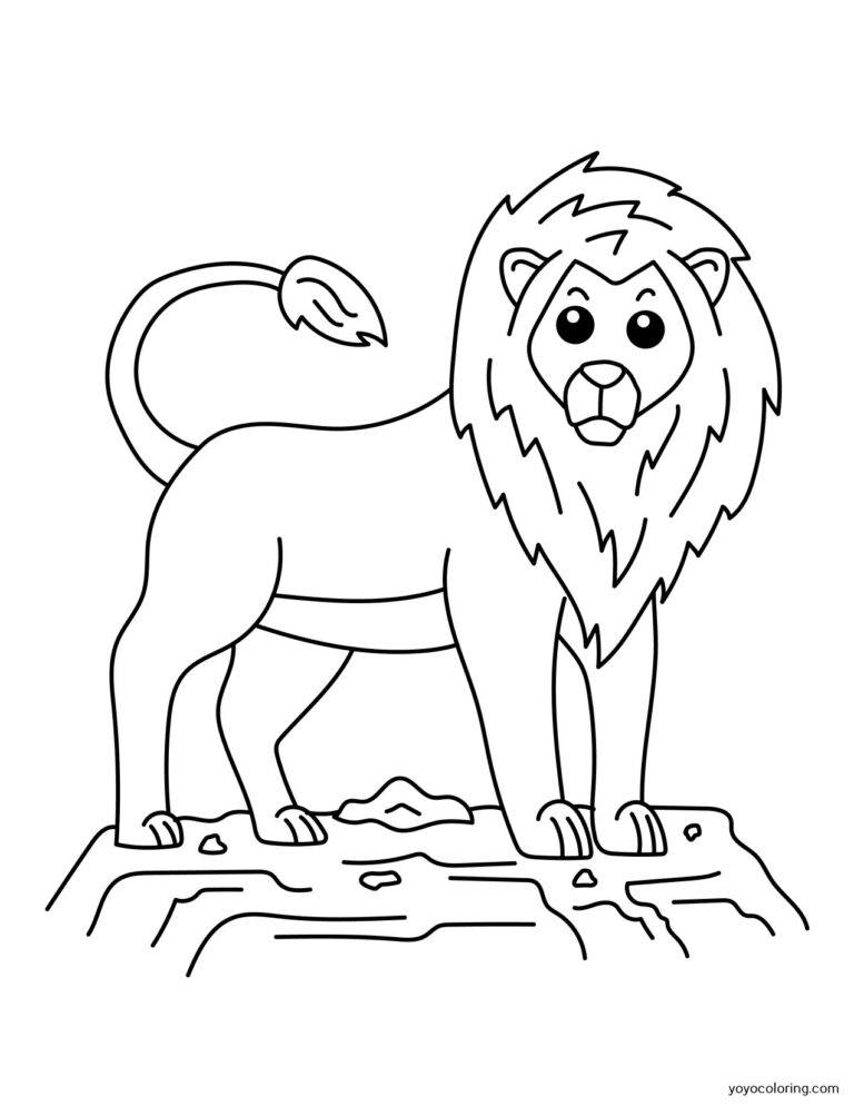 Lion Coloring Pages ᗎ Coloring book – Coloring Template
