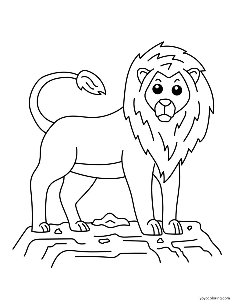 Lion Coloring Pages ᗎ Libro para colorear – Plantilla para colorear