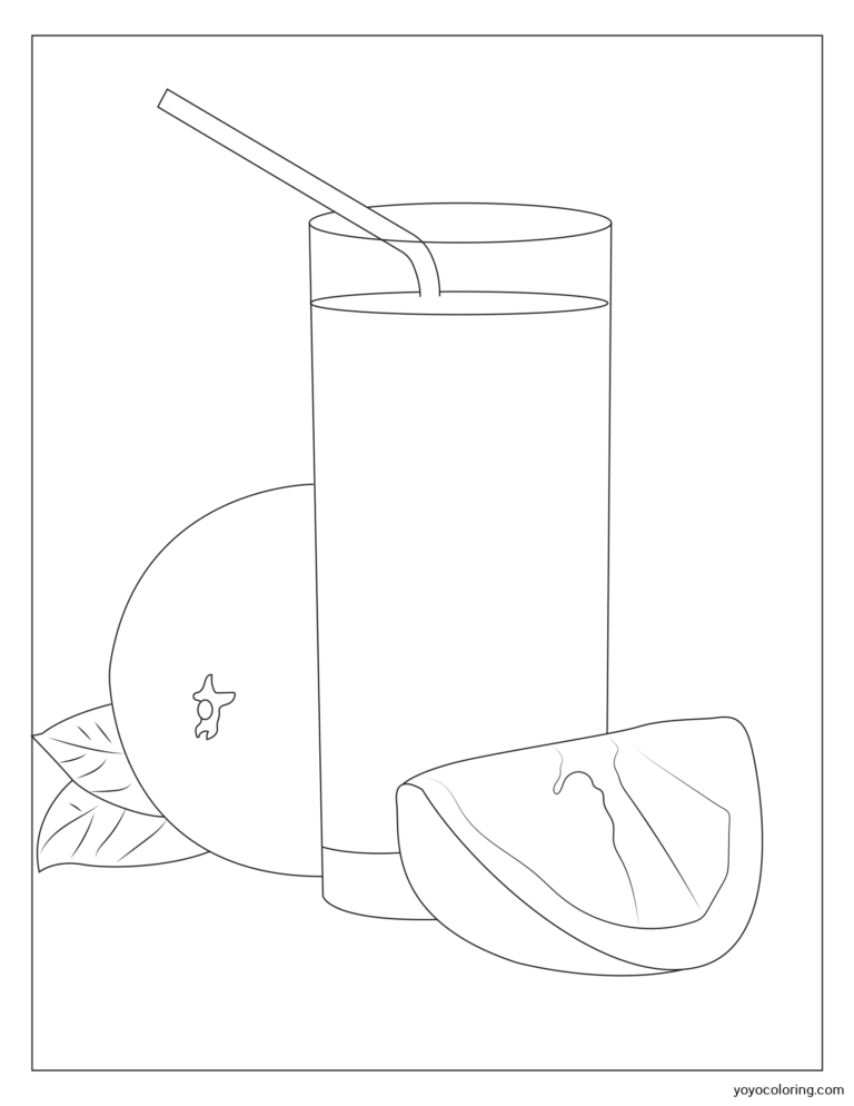 Ausmalbilder Orangensaft