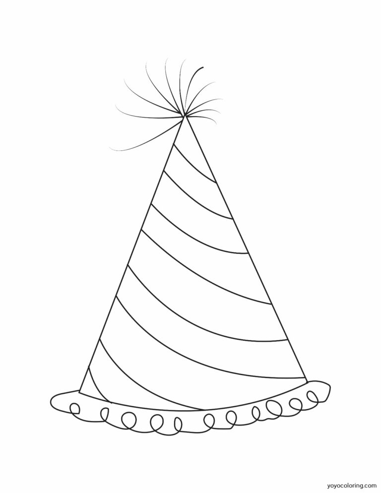 Party hats Coloring Pages ᗎ Coloring book – Coloring Template