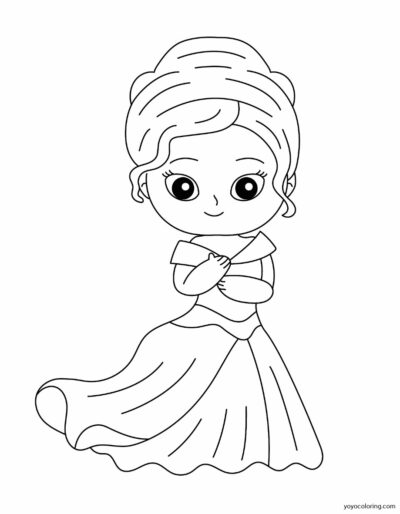 Princesa Página Para Colorear