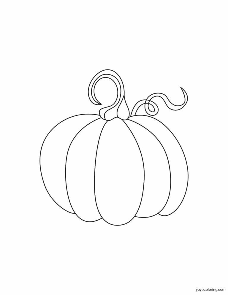 Calabazas para colorear ᗎ Libro para colorear – Plantilla para colorear