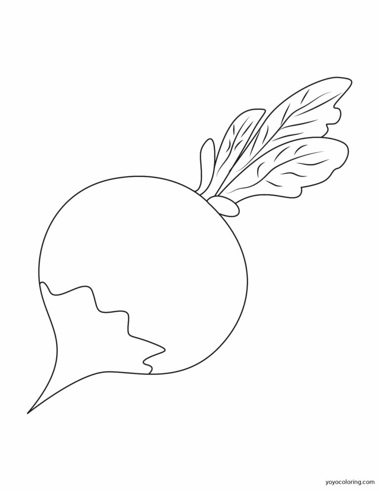 Radish Coloring Pages ᗎ Coloring book – Coloring Template