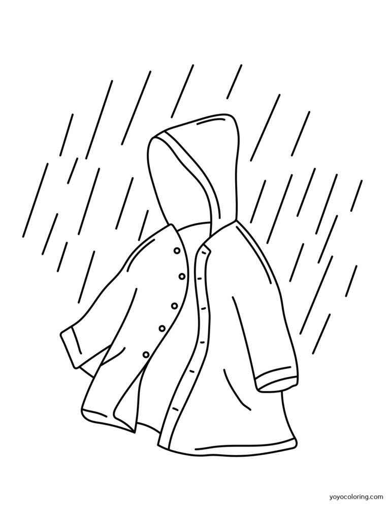 Rain jacket Coloring Pages ᗎ Coloring book – Coloring Template