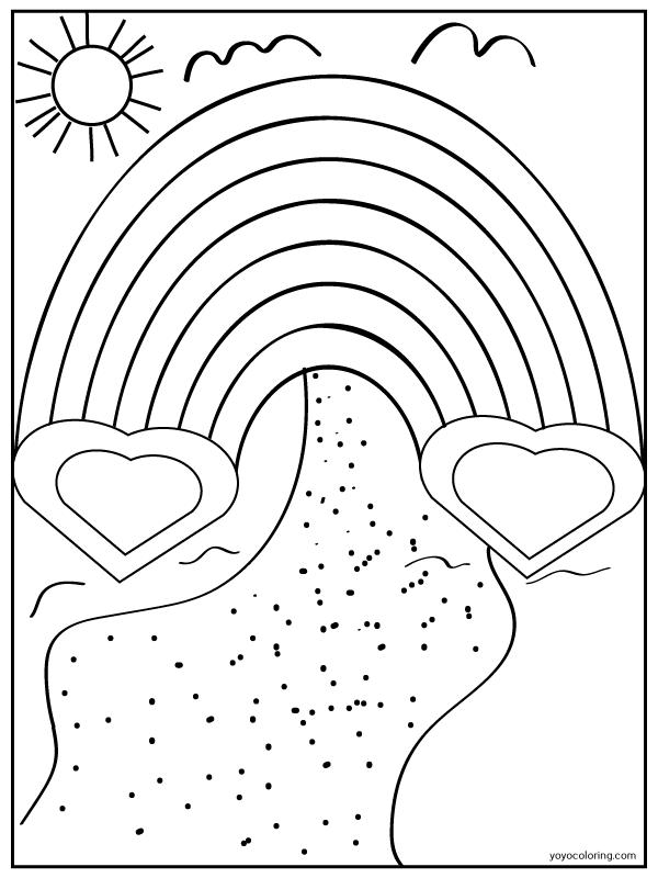 Rainbow Coloring Pages ᗎ Libro para colorear – Plantilla para colorear