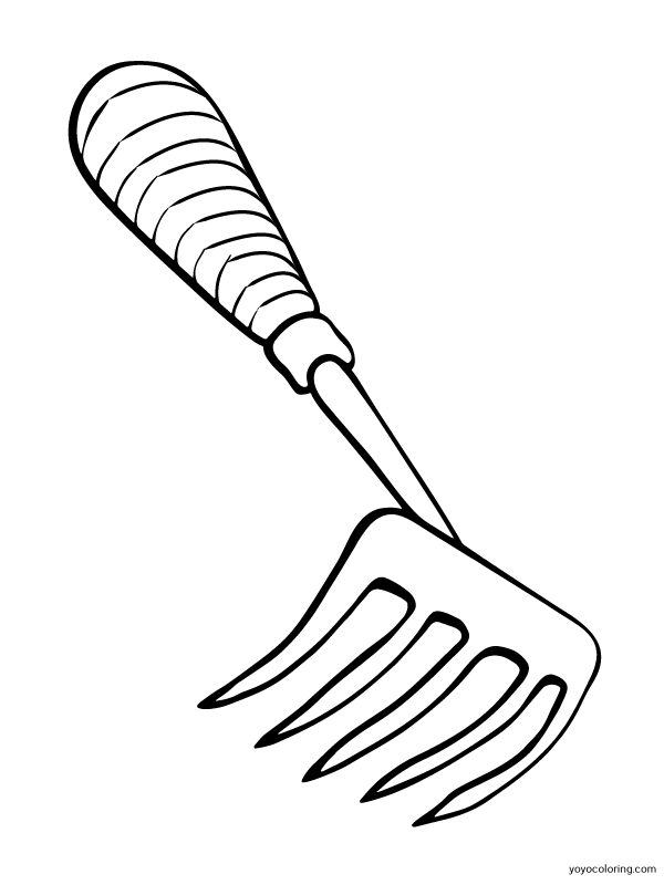 Rake Coloring Pages ᗎ Coloring book – Coloring Template