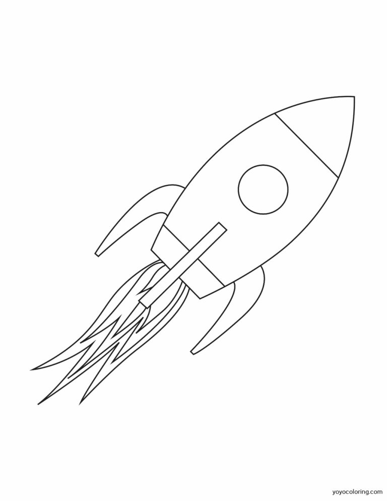 Rocket Coloring Pages ᗎ Coloring book – Coloring Template