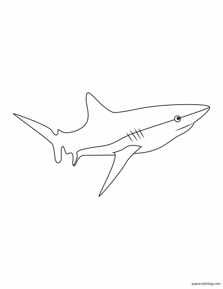 Shark Coloring Pages ᗎ Coloring book – Coloring Template