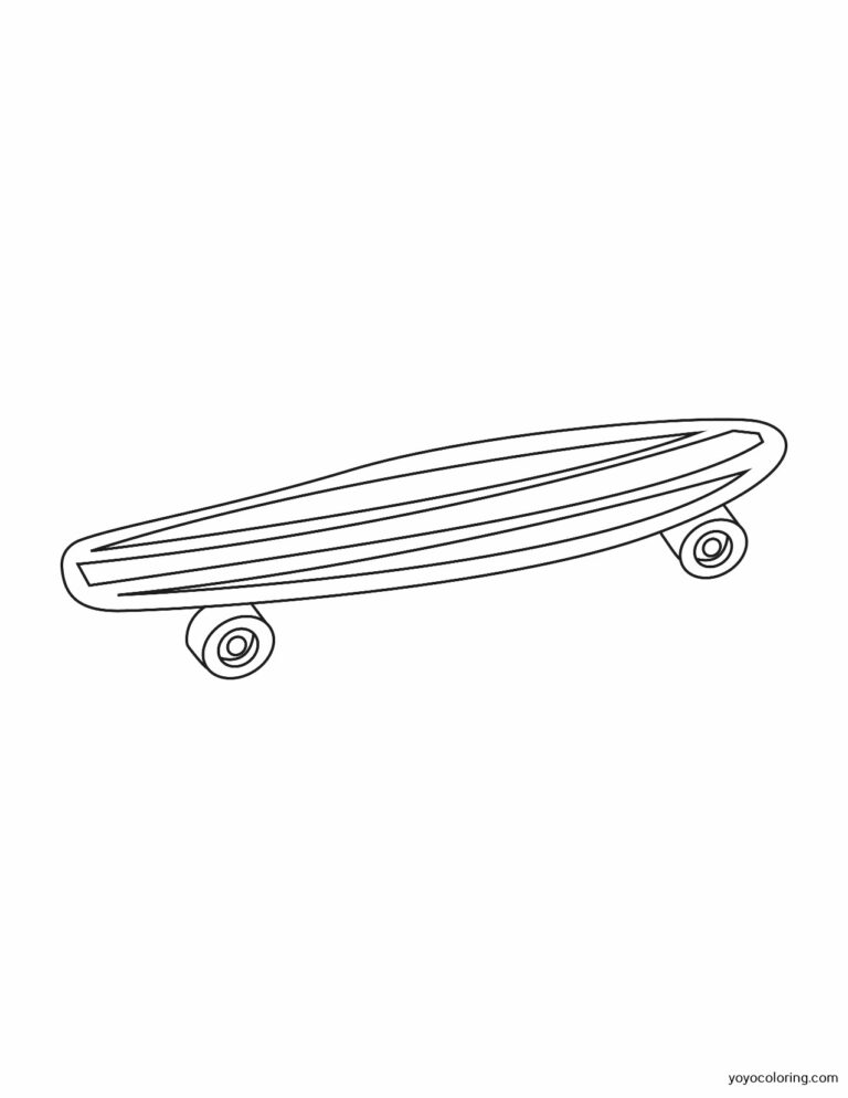 Skateboard Coloring Pages ᗎ Coloring book – Coloring Template