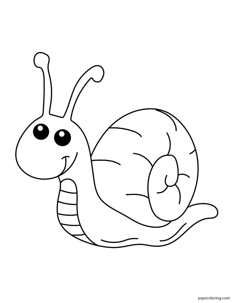 Snail Coloring Pages ᗎ Coloring book – Coloring Template