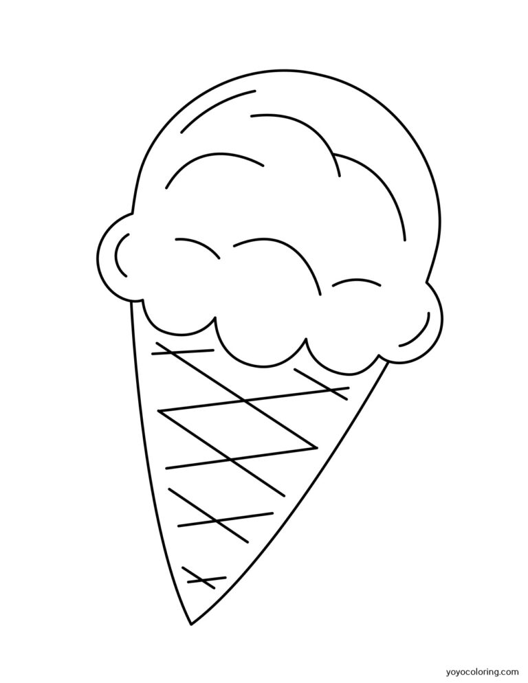 Dibujos para colorear helado suave ᗎ Libro para colorear – Plantilla para colorear