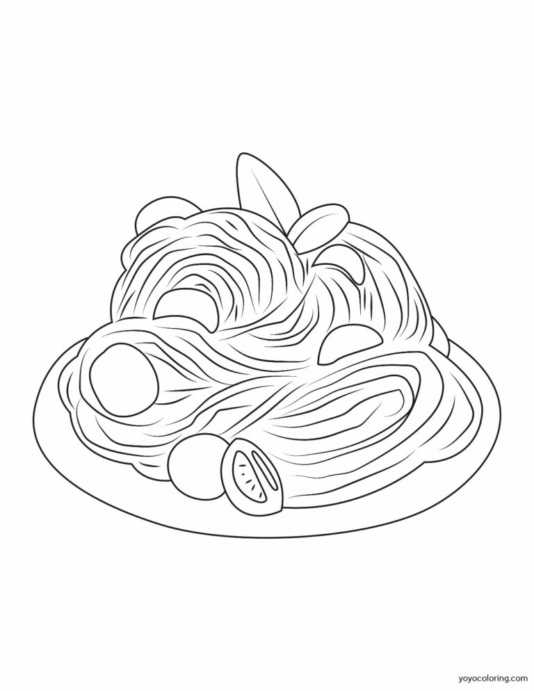 Spaghetti Coloring Pages ᗎ Coloring book – Coloring Template