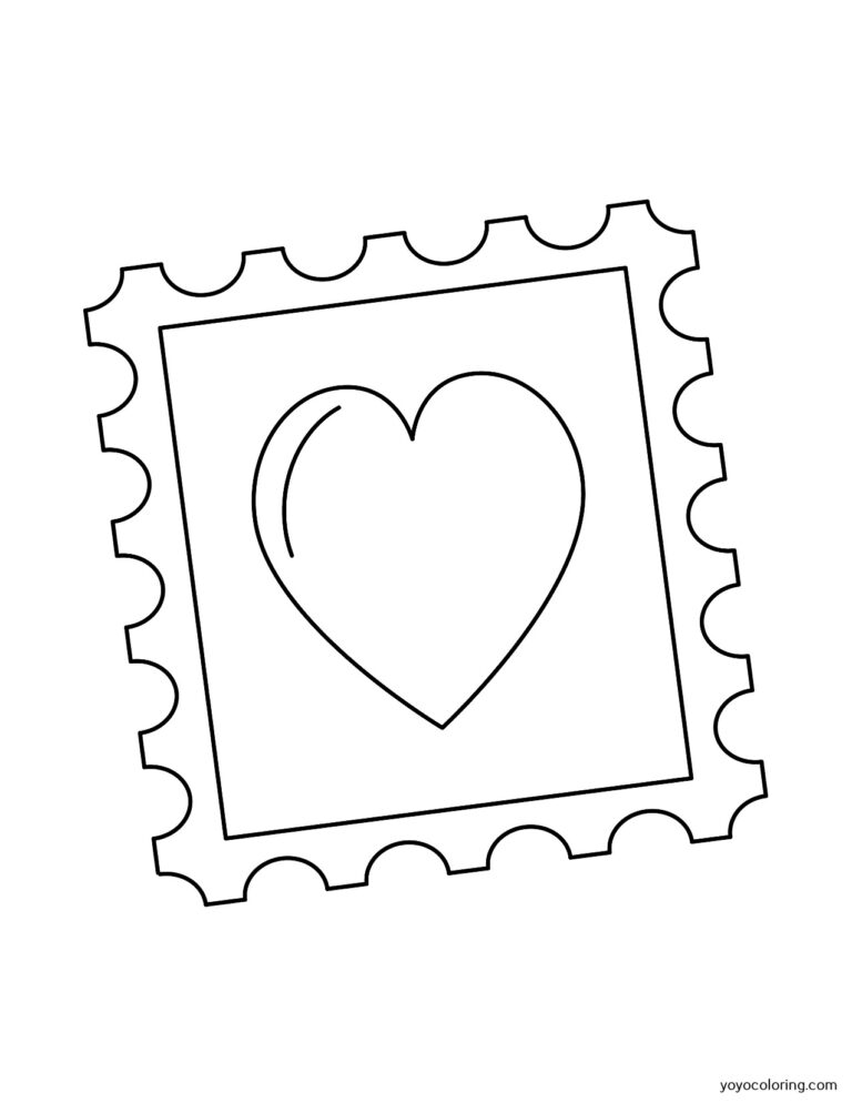 Stamp Coloring Pages ᗎ Coloring book – Coloring Template
