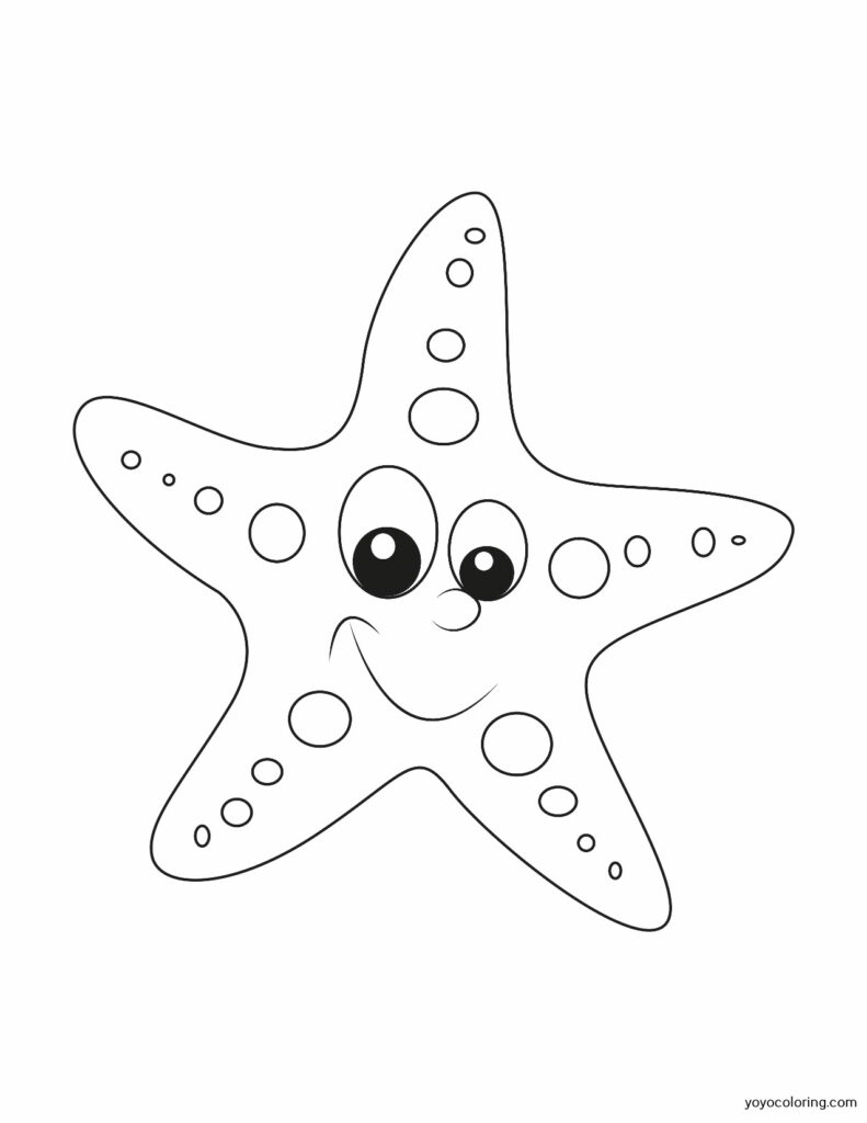 Dibujos de estrellas de mar para colorear